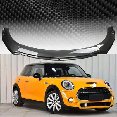 Carbon Fiber Front Bumper Lip Spoiler+Splitter Kit For Mini Cooper F56 R56 Foto 1 de 4