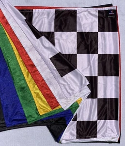 Cuircon Race Track Flags Set of 7 flags 30" x 25" Race Sports Signal Flags - Picture 1 of 12