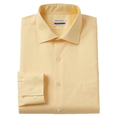 Van Heusen Men's Dress Shirt Classic-Fit Flex Strech Collar Yellow Long Sleeve - Изображение 1 из 2