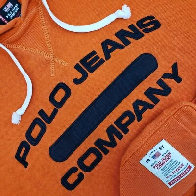 Sudadera con Capucha Vintage Años 90 Ralph Lauren Polo Jeans Company Bordada Mediana Foto 1 de 4