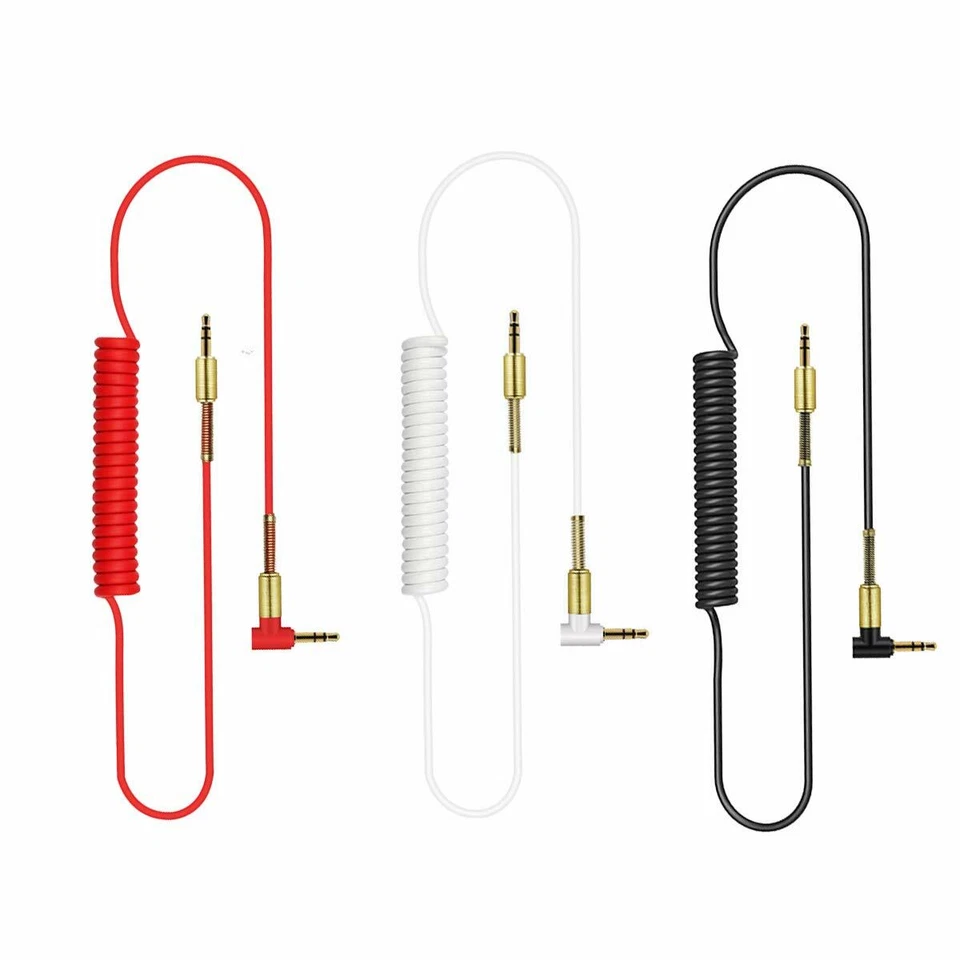 3.5mm Male to M Aux Cable Cord L-Shaped Right Angle Car Audio Headphone Jack  - Image 1 of 4