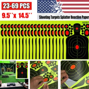 23-160pcs Shooting Targets Reactive Splatter Range Paper Target Gun Shoot Rifle - Picture 1 of 16