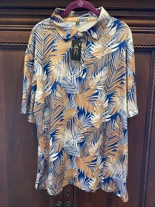 Camisa de golf Brisira para hombre nueva con etiquetas tecnología absorbente de humedad talla XL tropical - Imagen 1 de 9