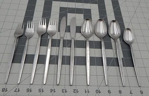 Lote de 10 tenedores cuchillos cucharas de acero inoxidable sin marca japoneses MCM - Imagen 1 de 11