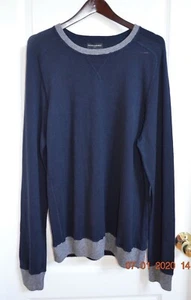 Neu mit Etikett - Banana Republic BAUMWOLLPULLOVER MIT RUNDHALSAUSSCHNITT für Herren marineblau - L - Bild 1 von 5
