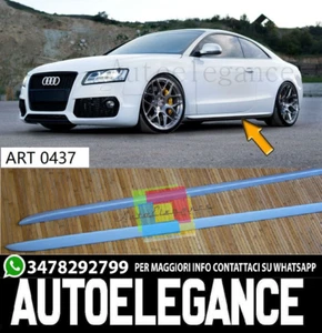 0437 MINIGONNE LATERALI AUDI A5 08-12 Coupe Cabrio LOOK S-LINE SOTTOPORTA - Foto 1 di 24