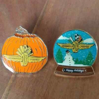 Rare 2017 Indianapolis Motor Speedway Limited Edition Halloween Christmas Pins - Image 1 of 4