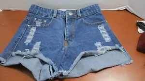 DIESEL~ENVEJECIDO JEAN PANTALONES CORTOS DE CORTE ~Mujer 28 - Imagen 1 de 4