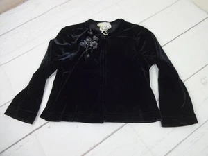 SWAT Girls Black Velvet Looks Like 2 Pieces But It's Attached Size S(4) Shirt - Picture 1 of 2