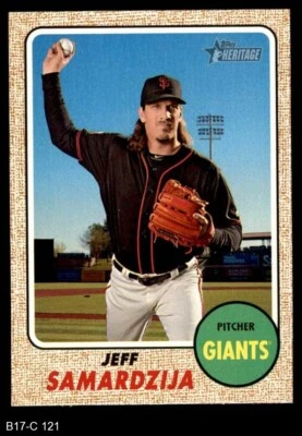 2017 Topps Heritage #121 Jeff Samardzija Giants 8 - NM/MT - Image 1 of 2