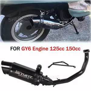 Motorcycle Exhaust System For For GY6 Engine 125cc 150cc Scooter Moped ATV - Picture 1 of 4