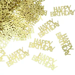 100Pcs Birthday Confetti Glitter Confetti Table Decor,2x0.9Inch,Gold - Picture 1 of 6