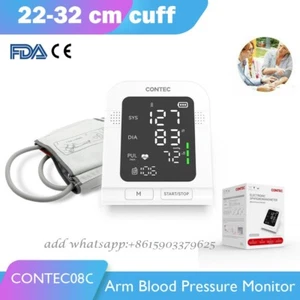 NEW Arm Blood Pressure LED Monitor BP Cuff Heart Rate Big Machine,adult cuff - Picture 1 of 15