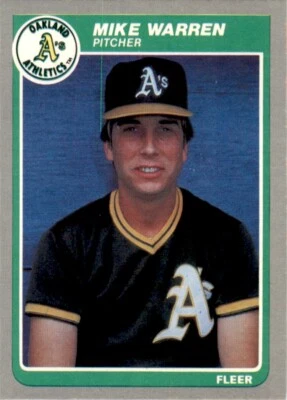 1985 Fleer Mike Warren . Oakland Athletics #435 - Image 1 of 2
