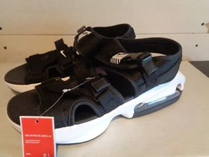 NIKE AIR MAX SOL ATHLETIC/SPORT SANDALS DD9973-001 BLACK/WHITE NWT Mens Sz 10 - Picture 1 of 5