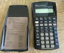 Texas Instruments BA II PLUS Calculator W/ Cover~TESTED WORKING From Early 2000