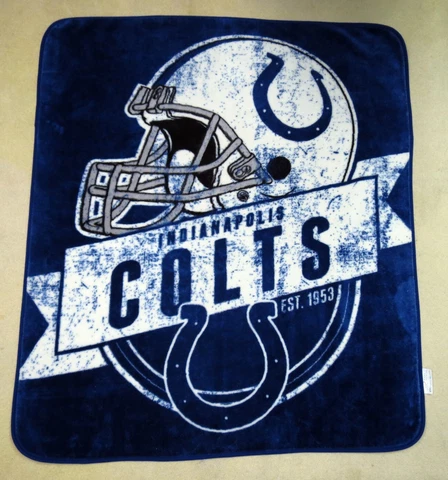 Indianapolis Colts NFL 52" x 59" Blue Heavyweight Soft Warm Throw Blanket Nice! Cover