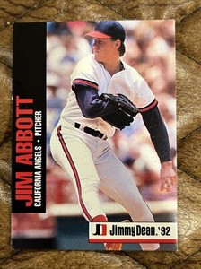 1992 Jimmy Dean Rookie Stars #1 Jim Abbott California Angels - FREE SHIPPING