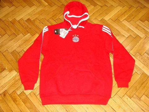 Bayern Munich Soccer Hooded Top Germany Adidas Hoody Football Sweat Shirt NEW Cover