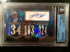 2010 TOPPS TRIPLE THREADS 10 AUTO RELIC SAPPHIRE MIGUEL CABRERA-TRIPLE  CROWN