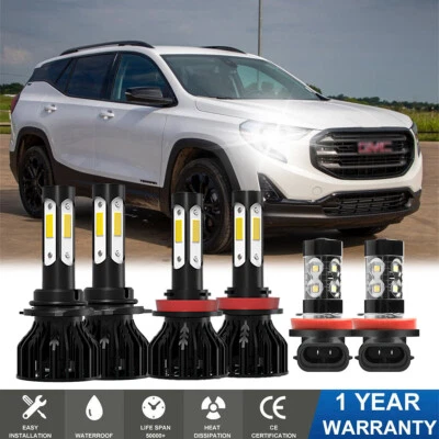 For GMC	Terrain 2010 2011 2012-2015 Combo LED Headlight + Fog Light Bulbs Kit - Изображение 1 из 4