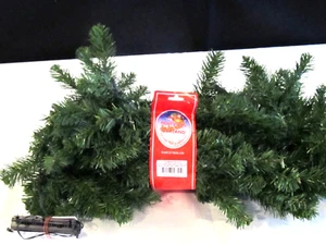 Christmas garland with lights 9 feet long Lot #1 - Picture 1 of 3