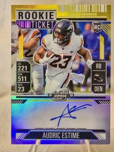 2024 Panini Contenders Optic Audric Estime Auto Gold 5/10 - Picture 1 of 2