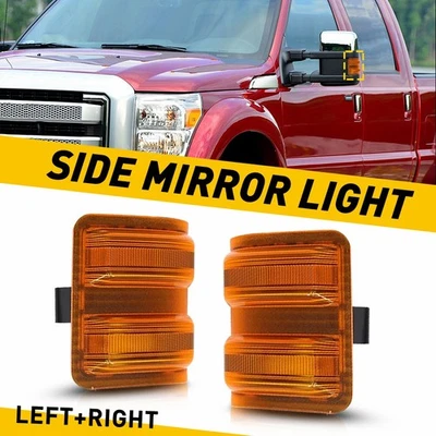 2x Carcasas de señal de espejo retrovisor de luz lateral para Ford Lincoln F150 Mark LT 2013-2014 Foto 1 de 4