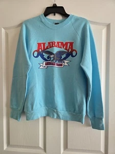 Vintage Blue Alabama Sweatshirt 1981 Large Eagle Country Music - Picture 1 of 10