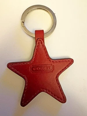 Luva Coach Vintage Couro Curtido Estrela Vermelha | Chaveiro Bolsa Charme | RARO - Imagem 1 de 2
