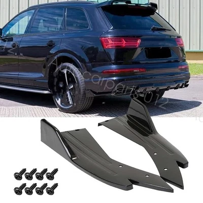 Glossy Black Rear Bumper Spoiler Lip Splitter Diffuser For Audi Q2 Q3 Q5 Q7 Q8 Foto 1 de 4