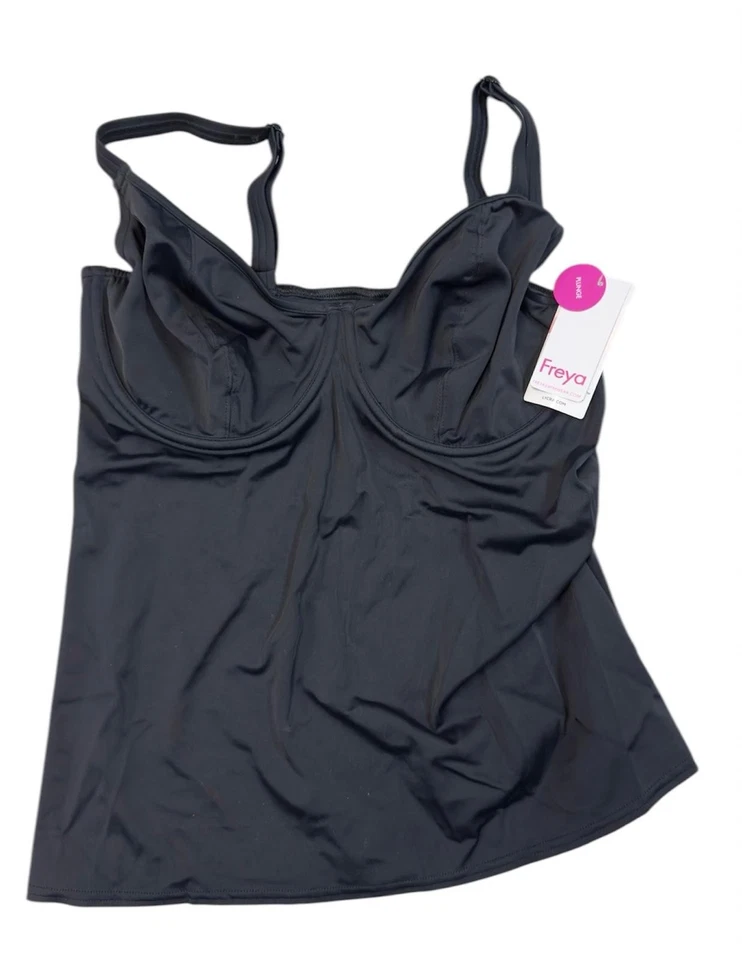Camiseta de natación Freya NEGRO SÓLIDO Jewel Cove acolchada, EE. UU. 36DDDD, UK 36E Foto 1 de 1