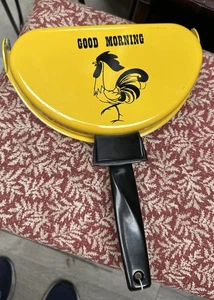 Vintage "Good Morning" Folding Omelette Pan by Nordic Ware with Rooster - Picture 1 of 4