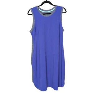 Title Nine abito donna XL attivo viola grigio senza maniche tempo libero outdoor - Foto 1 di 7