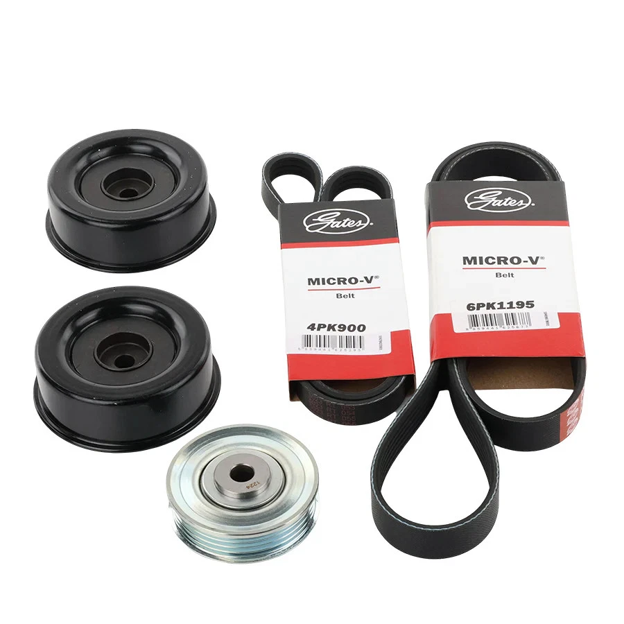 Drive Belt Set + 3 Engine Pulleys for Mitsubishi Magna TE TF TH 6G72 3.0L SOHC - image 1 of 1