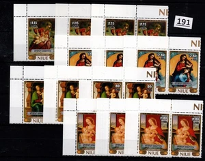 !! 6X NIUE - MNH - ARTE - DIPINTO - NATALE 1986 - SOVRASTAMPA - Foto 1 di 1