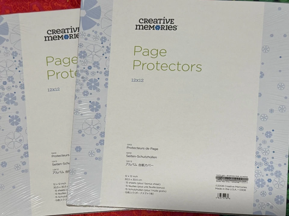 Creative Memories TRUE  12 X 12 Page Protectors lot of 2, 32 Sheets Total - Image 1 of 1