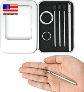 1 Pack Mini Pen Set, Small EDC Keychain Metal Pen, Short Micro Tiny Bolt Action - Picture 1 of 7