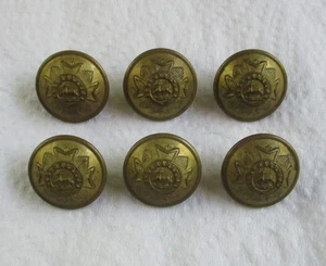 6x British Army:"BEDFORDSHIRE REGIMENT BRASS BUTTONS" (Small, 19mm, WW1 Period) - Picture 1 of 4