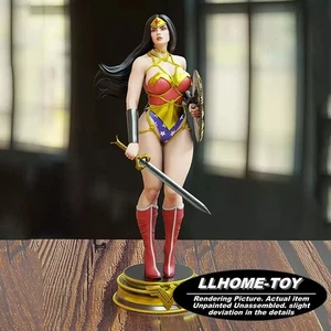 hot Wonder Girl Super Woman Resin 1:24 Model Unpainted 3d Print GK mini Figure - Picture 1 of 9