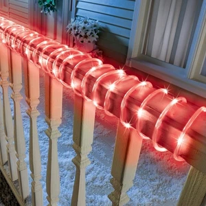 33-FT LED RED Flexible Rope Lights - Holiday Christmas Lights - 9 Light Modes - Picture 1 of 4