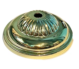 NUEVO: 3-5/8" diámetro. LATÓN PULIDO CHAPADO ACERO GRABADO ARAÑA TECHO TOLDO - Imagen 1 de 6