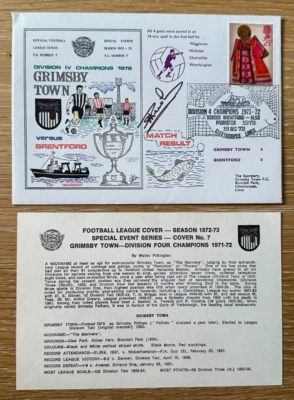 GRIMSBY TOWN v BRENTFORD - DIVISION 4 CHAMPIONS 1971 / 1972 UK FIRST DAY COVER - Image 1 of 3