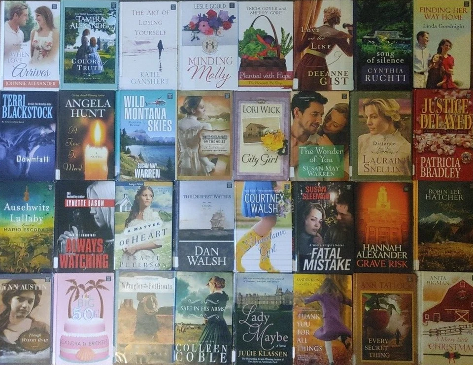 RANDOM Lot of Large Print 7 CHRISTIAN FICTION Books Romance Thriller Historical - Image 1 of 4