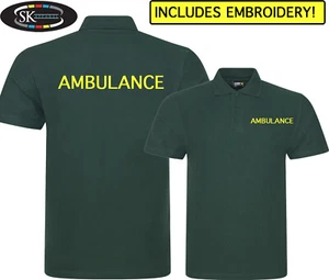 Ambulance Paramedic Polo T Shirt Summer NHS PRINTED First Aid Medical, Student - Picture 1 of 4