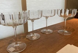 4 Moxie Coupe Champagne Glasses By Luigi Bormioli In Italy For Crate & Barrel - Picture 1 of 8