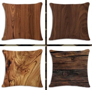 Wooden Pattern Cushion Cover 3D Pillowcase Nordic Home And Garden Decoration - Picture 1 of 17