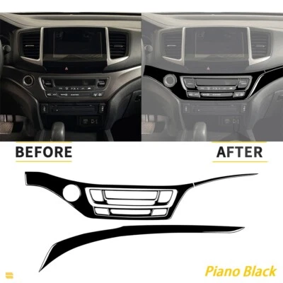 Piano Black Central Control Dash Panel Cover Trim For Honda Ridgeline Pilot - Image 1 of 4