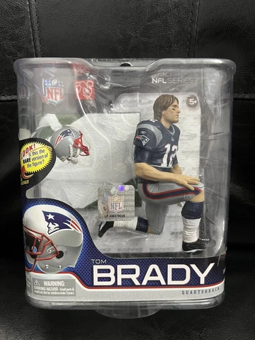 Tom Brady McFarlane NFL New England Patriots Series 27 Blue Jersey Long Hair Cover