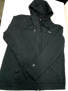 Orage Men's Full Zip Hoodie, Black, Size XL Y2K Zip Pocket - Picture 1 of 12